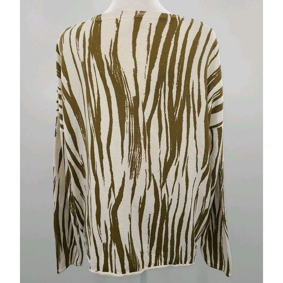 Garnet Hill‎ Oversized Silk Blend Women's Sweater Size Medium Preppy Relaxed - Picture 3 of 13